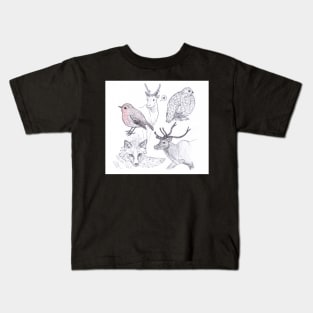 Winter Wildlife Kids T-Shirt